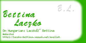 bettina laczko business card